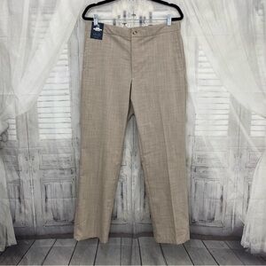 Hart Schaffner Marx Size 34x30 Dress Pants Tan Beige Drawstring Straight Flat